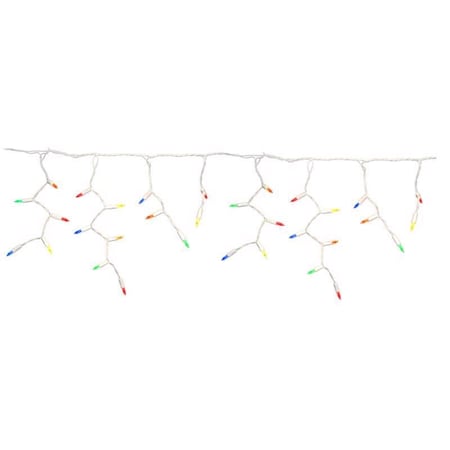 Celebrations Celebrations Platinum LED T5 Multicolored 100 ct Icicle Christmas Lights 9.5 ft. ICT5RFSA